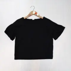 ジーユー　フリル袖カットソーS