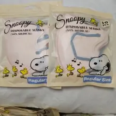 Snoopy 使い捨てマスク 10枚入り×2(19枚)ピンクのサムネイル