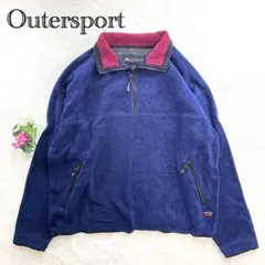 【Outersport】 フリースプルオーバー ハイネック ハーフジップ 秋冬