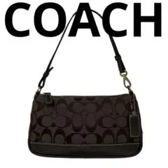 【美品】 COACH コーチ シグネチャー ミニバッグ アクセサリーポーチw3