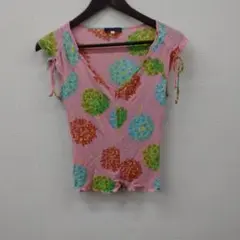 (11) KENZO JEANS 花柄 半袖カットソー ピンク Lのサムネイル