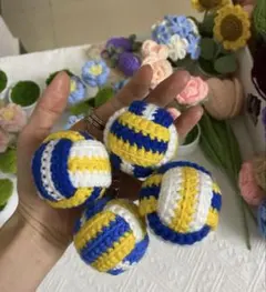 あみぐるみ バレーボールキーホルダー 1個