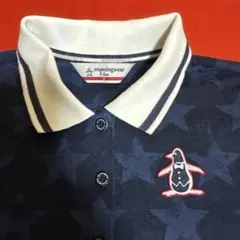 munsingwear ネイビー 星柄 ポロシャツ