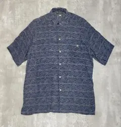The Scotch House 柄シャツ リネン混 幾何学柄 アート y2kのサムネイル