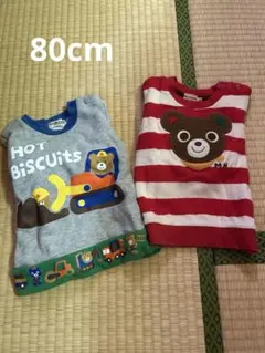 HOT BISCUITS ミキハウス　トレーナー2点セット