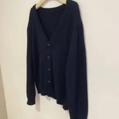キッズ セーター カーディガン ボタン 紺色