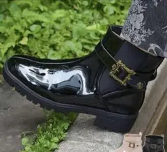 axes femme ブーツ サイドゴア エナメル　M
