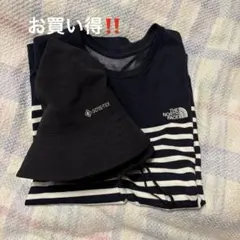 古*子様 ノースフェイス ボーダーTシャツ × ゴアテックスハット セット M