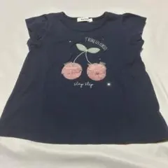 べべSLAPSLIP フレンチ袖　濃紺　Tシャツ110㎝のサムネイル