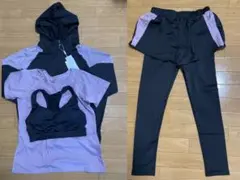 ヨガウェア レディース スポーツウェア トレーニングウェア 4点セット　Mサイズ