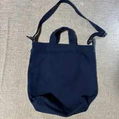 2WAY キャンバス トートバッグ ショルダーバッグ ネイビーのサムネイル