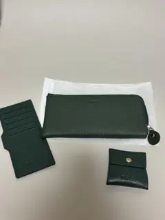 BIRGOS ダークグリーン 長財布&コインケース