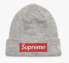Supreme NewEra Box Logo Beanie グレー