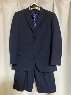 【入学・卒業】130 ネイビー ストライプ フォーマルスーツ