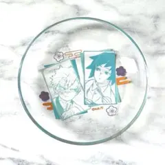 鬼滅の刃 ufotable ガラスミニプレート ジャンプショップ 実弥 義勇