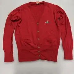 VivienneWestwood ヴィンテージ　レッドVネックカーディガンのサムネイル
