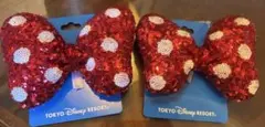 ディズニー ミニー リボン ヘアゴム 赤 レッド