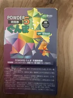 【未使用品】POWDER5 パウダー5ぐんま 10時間　リフト券 2026年最新】パウダー5ぐんまの人気アイテム - メルカリ