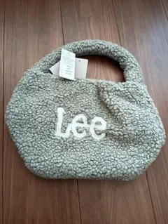 Lee ボアトートバッグ グレー