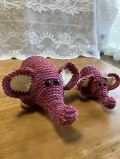 編織玩偶 象親子組