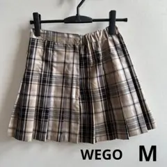 WEGO チェック柄 プリーツスカート M