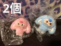 Baby threeぬいぐるみ風、ミニフィギュア 2点セット　ブローチ作って！
