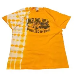 一点物　Tシャツ タイダイ　半袖　プリント　MOTO 夏物　フェス　古着　L