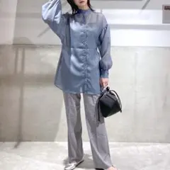 【処分予定】LOWRYS FARM スタンドシアーブラウス レディースのサムネイル