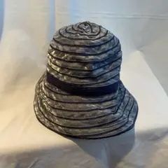 ストライプデザインのハット　美品