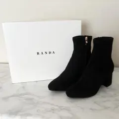 RANDA ストレスフリー/ソフトストレッチチャンキーヒールショートブーツのサムネイル