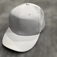 ホワイト 野球帽 Lサイズ ポリエステル100%