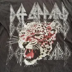 DEF LEPPARD 프린트 티셔츠 블랙 XS 사이즈