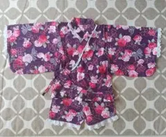 甚平　95cm 　パープルフリル