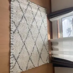 ベニワレン風 ラグ シャギー ダイヤ柄のサムネイル