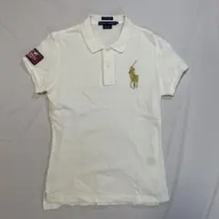 【O25】　RALPH LAUREN　ビッグポニーポロシャツ　レディースM　白