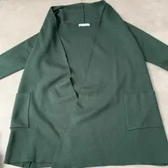 INHERIT グリーン カーディガン M