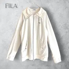 【FILA フィラ】　ラッシュガード　水着　UVカット　Oサイズ　白　ロゴ
