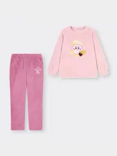 GU マシュマロフィールラウンジセット(長袖) Kirby 星のカービィカフェL