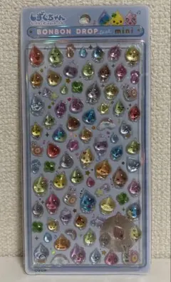 ボンボンドロップシールミニ しずくちゃん　レインボー