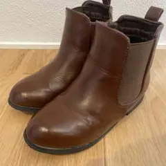 Menue キッズ サイドゴアブーツ ブラウン18cm