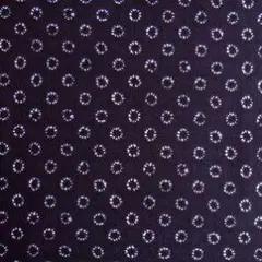 ダークネイビー ドット柄 綿生地