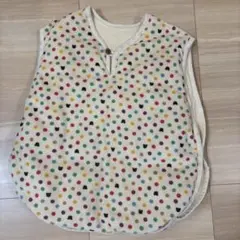 水玉模様スリーパー クリーム色