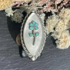 ヴィンテージ　ズニ族　Zuni インディアンジュエリー　リング　指輪　12号