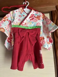 袴ロンパース　70 女の子　ひな祭り　お正月　着物 お食い初め
