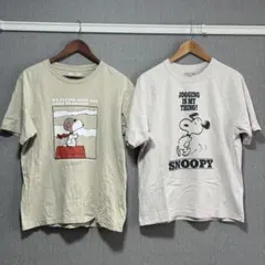 UNIQLO スヌーピー PEANUTS Tシャツ 2枚セット M Lサイズ