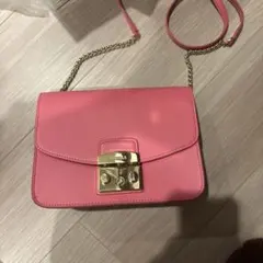 FURLA ショルダーバッグ レザー ピンク 箱付き　METROPOLIS