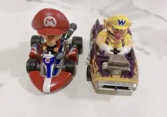 マリオカートWiプルバックカー2台セッ ト（ベビィマリオ&ワリオ）