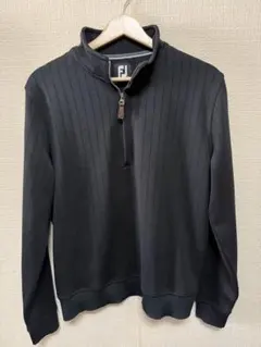 FootJoy（フットジョイ）ハーフジップ ニットプルオーバー ブラック L