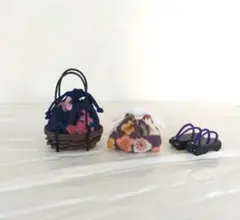 ＊リカちゃん 下駄・かごバッグ・巾着✕2 ＊のサムネイル