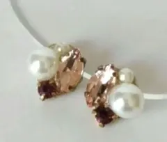 現品限り パールビジューピアス（イヤリング可）1